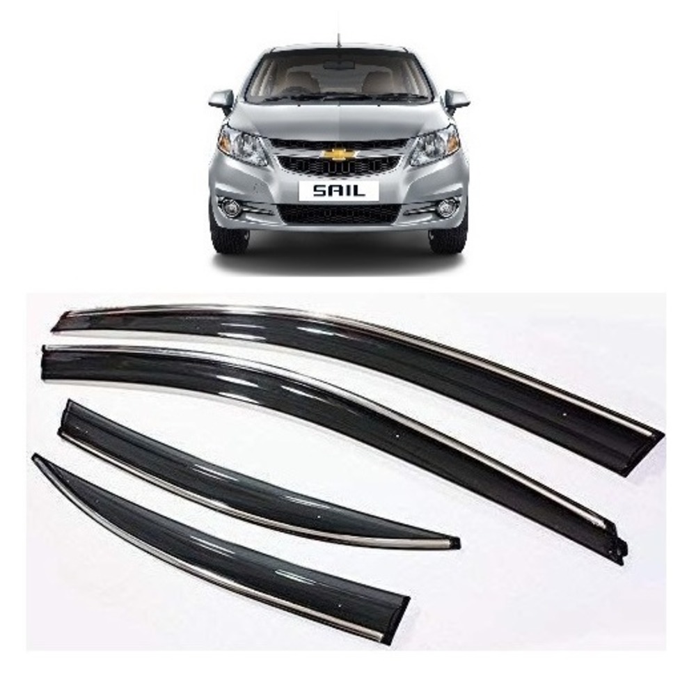 rain window door visor wind deflectors and sunshield protectors  For Sail - black
